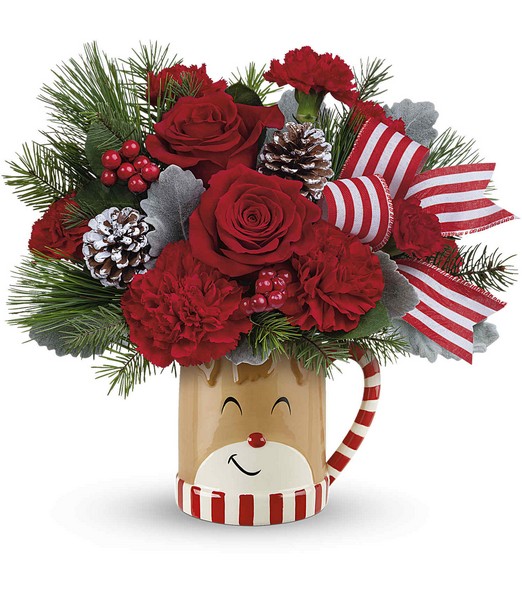 Send A Hug Reindeer Wish Bouquet from Richardson's Flowers in Medford, NJ